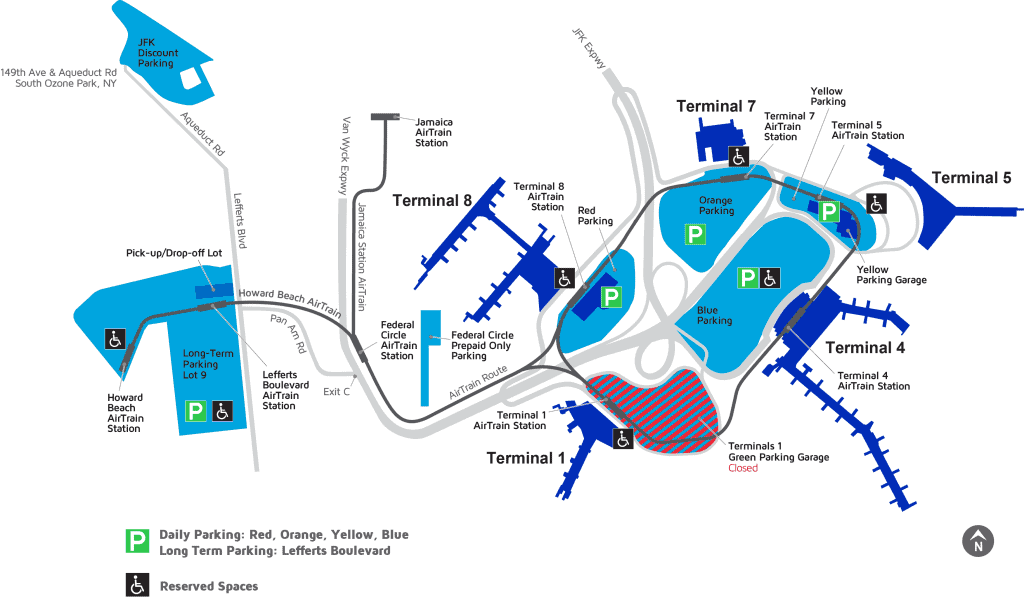 JFK nach Manhattan JFK Terminal Plan